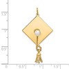 Black Bow Jewelry 14k Yellow Gold & Freshwater Cultured Pearl Graduation Cap Charm, 22mm - 4 of 4