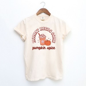 Simply Sage Market Women's Retro Mommy Needs Some Pumpkin Spice Garment Dyed Tee - 1 of 2
