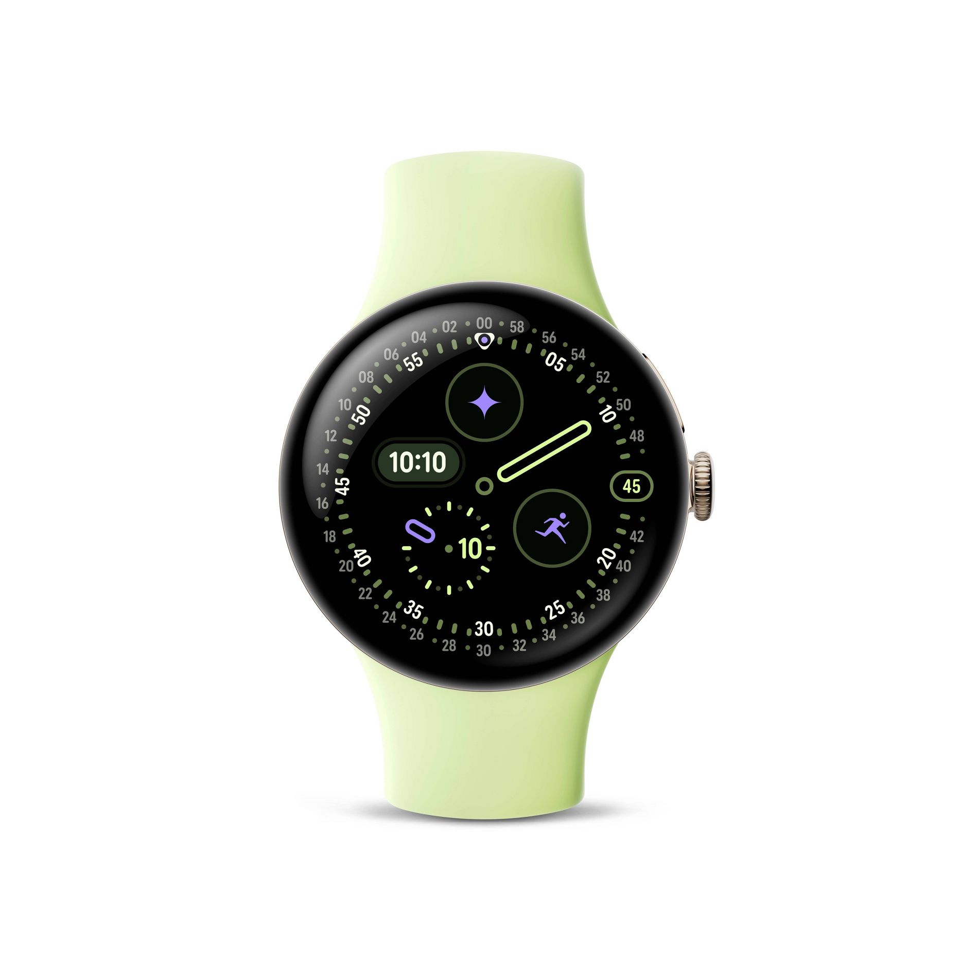 Google Pixel Watch 4 LTE 41mm Smartwatch - Champagne Gold/Lemongrass