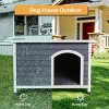Small Wooden Outdoor Dog House, Dog House Big With Waterproof Roof, Pet House Dogs With Weather-Resistant Design-Cuddlewood - 3 of 4