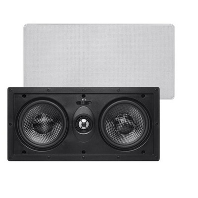 Monoprice 2-Way Carbon Fiber In-Wall Center Channel Speaker - Dual 5.25 Inch (Single) - Alpha Series