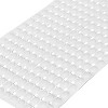 Home Mart Goods White Geometric Circles Vinyl Non-Slip Bathtub Shower Mat With Suction Cups -27" x 15" - 2 of 4