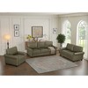 82.68" + 59.45" + 35.8" Faux Leather Round Arm 1+2+3 Seater Sofa Set with Hidden Storage - 2 of 4