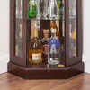 Sapphtopaz Corner Bookcase with Storage, Space Saving Display Curio Cabinet, Glass Bookshelf Shelf Tower for Small Spaces, Office - 4 of 4