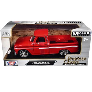 1966 Chevrolet C10 Fleetside Pickup Truck Red "Maxx Design" "American Classics" Series 1/24 Diecast Model Car by Motormax - 1 of 3