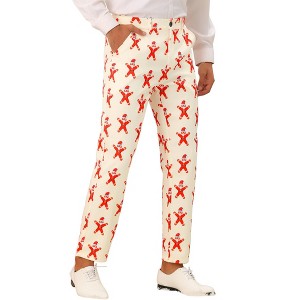 TATT 21 Men's Halloween Funny Printed Pumpkin Halloween Christmas Costume Trousers - 1 of 4