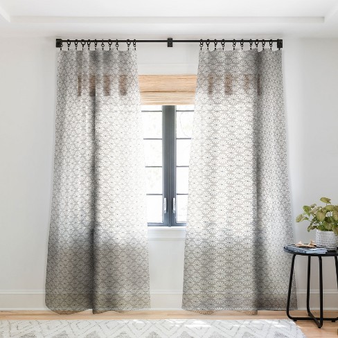 Heather Dutton Solstice Stone Single Panel Sheer Window Curtain - Deny Designs - image 1 of 3