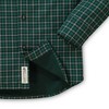 Hope & Henry Mens' Convertible Double Weave Button Down Shirt (Green and Gray Check, Small) - 3 of 4