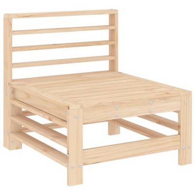 vidaXL Garden Middle Sofa Natural wood Solid pine wood Standard Modular