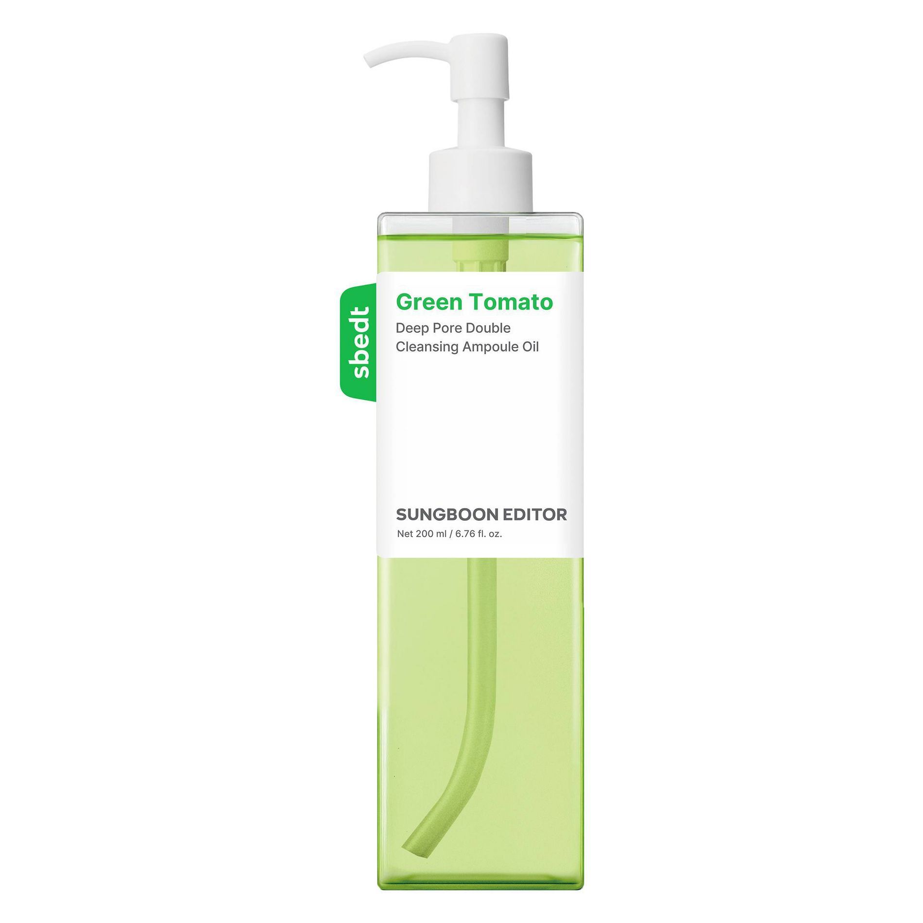 SUNGBOON EDITOR Green Tomato Deep Pore Double Facial Cleansing Ampoule Oil - 6.76oz - Beauty Studio