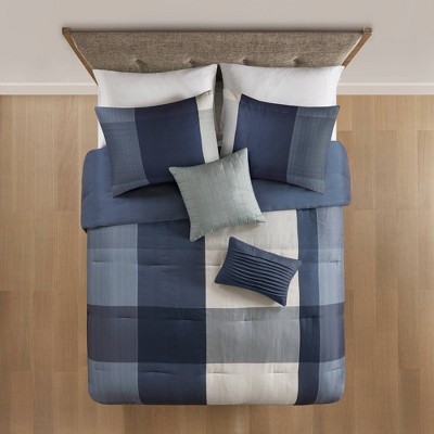5pc Plaid Bedding Set