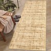 Indoor Modern Abstract Stripe Area Rugs Easy Care Washable Soft Low Pile Non Slip Foldable Lightweight Carpet for Bedroom Living Room - 2 of 4