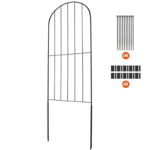 VEVOR Garden Fence, 24in(H) x30ft(L) Animal Barrier Fence, Underground Decorative Garden Fencing with 2 Inch Spike Spacing, Metal Dog Fence, 28 Pack - 1 of 4