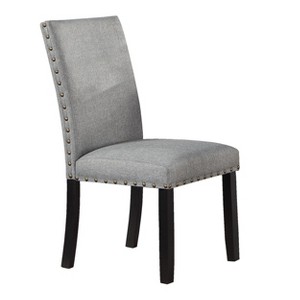 NicBex Modern Set of 2 Dining Chair with Soft Cushion & Nailhead Trim for Kitchen,Dining Room,Gray - 1 of 4