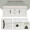 KTMBDW Shoe Bench Storage Bench with 2 Drawers and 2 Cabinets, Entryway Bench with Removable Cushion for Living Room, Hallway, Entryway - 3 of 4