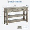 Entryway Table, Console Table with 2 Storage Drawers, 3 Tier Farmhouse Wooden Sofa Table - 3 of 4
