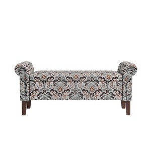 HL Home Furnishings,Rolled Arm Storage Ottoman - 1 of 4