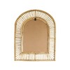 Arched Cane Wall Mirror Natural Cane & Glass by Foreside Home & Garden - 4 of 4