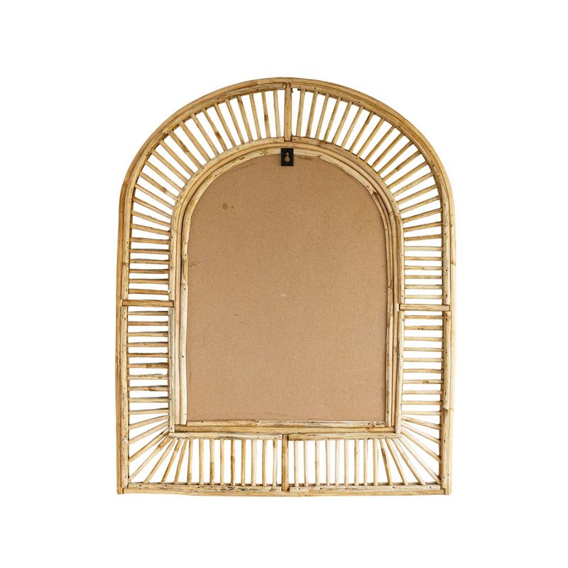 Arched Cane Wall Mirror Natural Cane & Glass by Foreside Home & Garden, 5 of 8