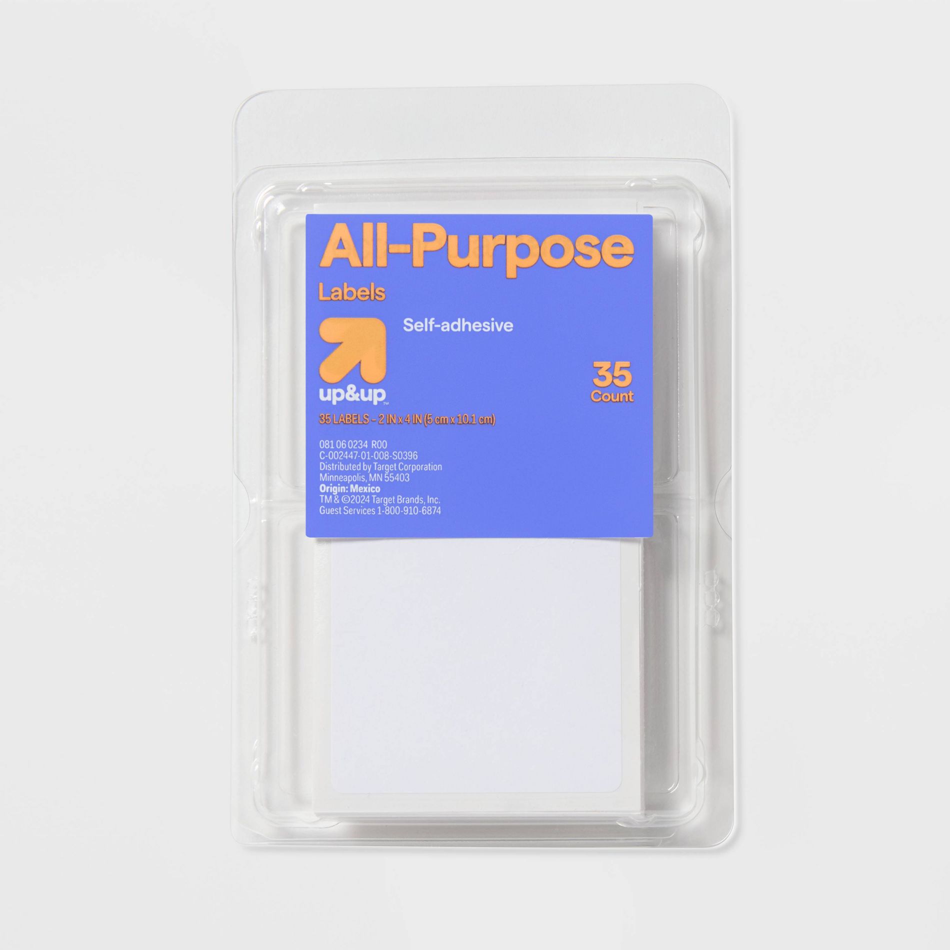 35ct 2"x4" Rectangular Labels White - up&up™