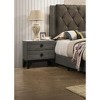 DOMETOUR Bedroom Furniture Contemporary Look Grey Color Nightstand Drawers Bed Side Table plywood - 2 of 4