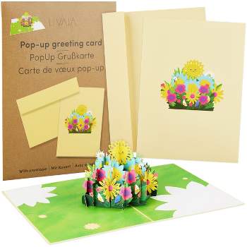 LIVAIA Beautiful 3D Pop Up Birthday Card, Multicolored