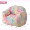 Oversized Bean Bag Chair, Memory Foam Lounger for Adults & Kids, Dorm Room Couch Replacement for Living Rooms, Bedrooms, Blue - 2 of 4