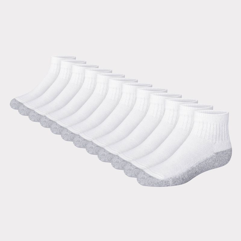 Hanes Boys' 12pk Cushioned Ankle Socks, 6 of 10