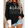 Plus Size Sweatshirts Tops with Crew Neck Long Sleeve "Tree Tops Glisten and Children Listen to Nothing" Sweatshirt Pullover Plus Size Sweatshirts - 2 of 3