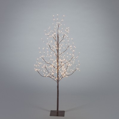Everlasting Glow 48-Inch High Brown Electric Tree with 390 Warm White Micro LED Lights