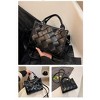 Crossbody Purses and Handbags for Women PU Leather Tote Top Handle Satchel Shoulder Bags Woven Tote Bag - 3 of 4