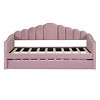 Modern Velvet Daybed with Two USB Charging Ports, Pull-out Bed, and Integrated Storage for Small Spaces-Maison Boucle - 4 of 4