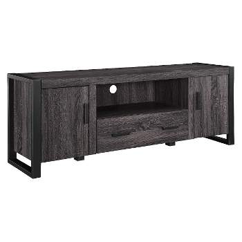 Modern Urban Industrial TV Stand for TVs up to 65" Charcoal - Saracina Home