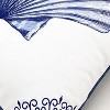 RightSide Designs Indigo Series Scallop Shell Embroidered Indoor/Outdoor Throw Pillow - 2 of 4