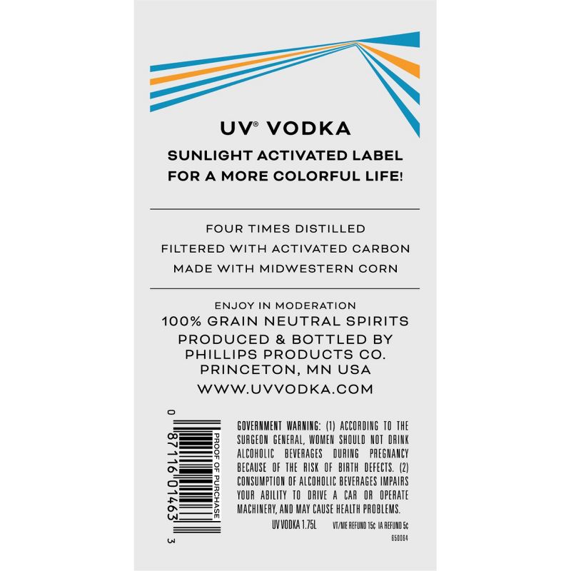 UV Vodka - 1.75L Plastic Bottle, 4 of 5