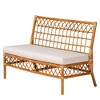 bali & pari 4pc Adora Rattan Dining Nook Set: Bohemian Style, Cushioned Seating, Rubberwood Table - 3 of 4