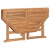 vidaXL Outdoor Dining Table Folding Patio Table Garden Furniture Solid Teak Wood - 3 of 4