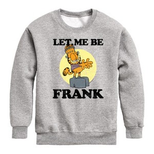 Boys' - Garfield - Let Me Be Frank Graphic Long Sleeve Fleece Sweatshirt - 1 of 4