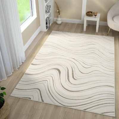 Luxe Weavers Modern Abstract Swirl Indoor Area Rug