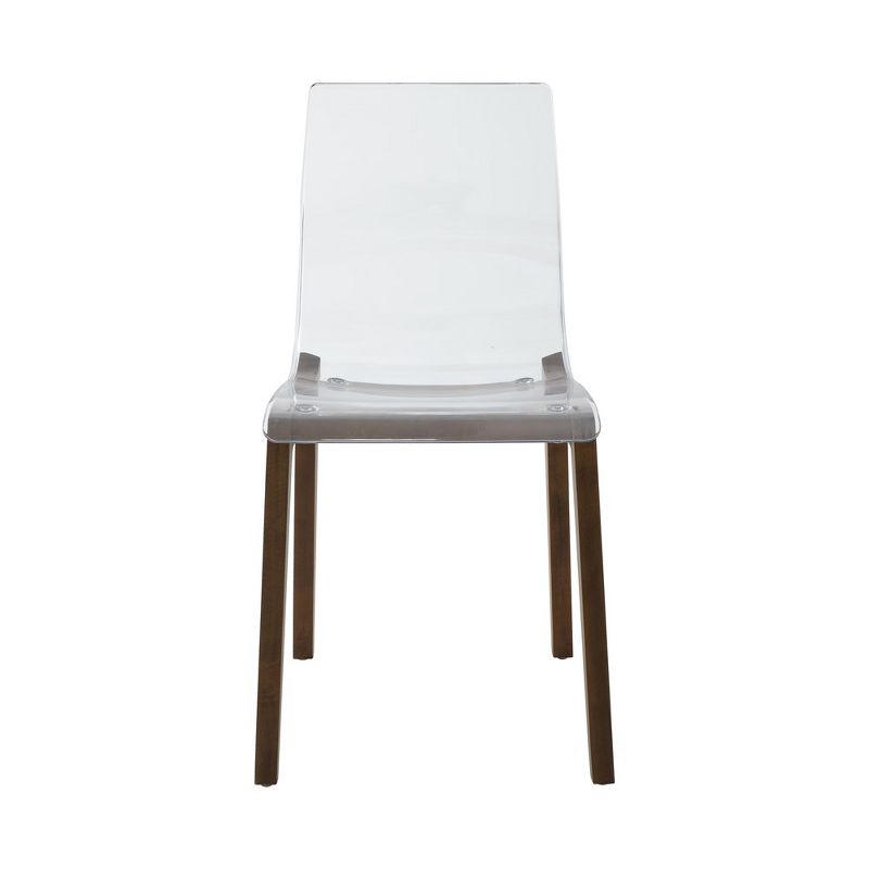 Leisuremod Marsden Modern Plastic Dining Side Chair With Beech Wood Legs, 2 of 12
