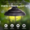 Globe Electric Porto String 10 Light Set with Incandescent Design and Metal Cage for Indoor Spaces, Kitchen, and Patio Use, Black - 2 of 4
