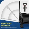 Bestier Collapsible Wagon Carts, Utility Beach Wagon for Outdoor Garden with Adjustable Handle, 65L Heavy-Duty Folding Wagon 180lbs Capacity, Black - 4 of 4