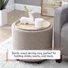Ornavo Home Lawrence Round Storage Ottoman with Table Top Lid - 2 of 4