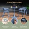 WestinTrends Playa Outdoor Modern Stackable Plastic Resin Patio Dining Armchair (Set of 2) - 3 of 4
