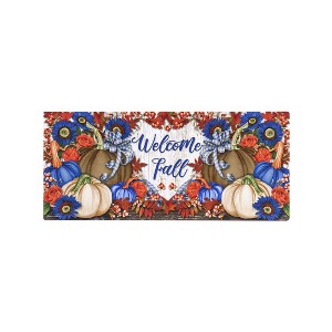 Evergreen Welcome Fall Neutral Sassafras Mat Sassafras Indoor Outdoor Switch Doormat 1'10"x22" - 1 of 4