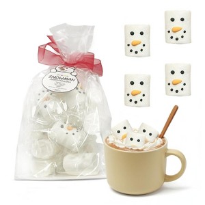 4E's Novelty 16 Pcs Snowman Marshmallows Individually Wrapped - Adorable Christmas Marshmallows for Hot Chocolate Toppers - 1 of 4