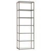 TOAOTBNBO 6-Tier Tall Bookcase Storage Organizer, Metal Display Bookshelves with Tempered Glass Shelves, Narrow Book Shelf for Home Office, Black - 2 of 4