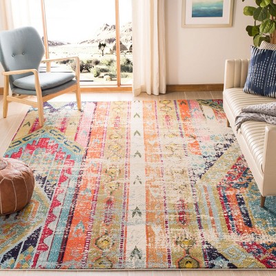 Monaco Multi-Colored Synthetic Rectangular Area Rug, 12'x18'