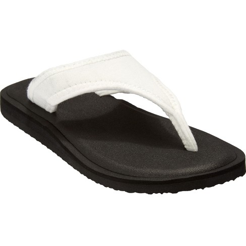 Comfortview Women's Wide Width The Sylvia Soft Footbed Thong Sandal, 7 W -  White