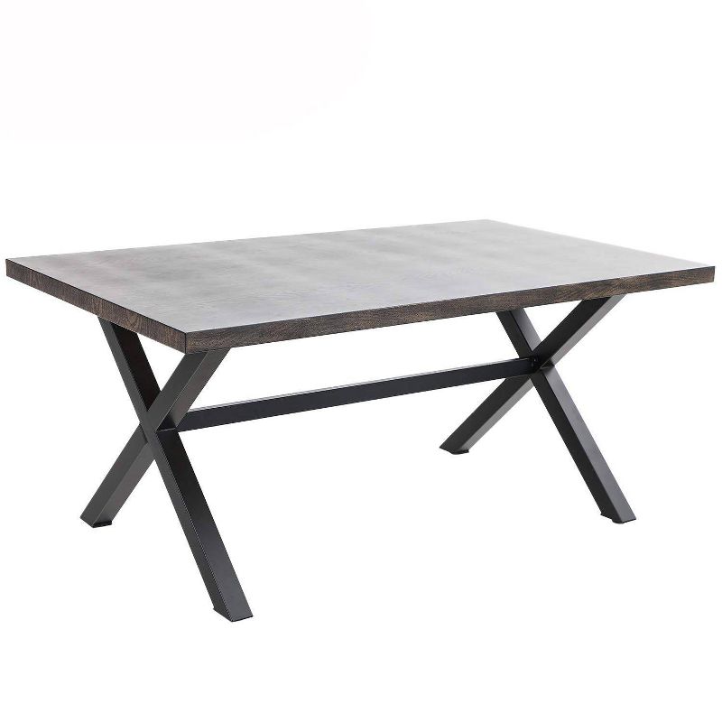 65.9&#34;  Rectangle Large Metal Patio Table - Black - Captiva Designs, 1 of 4